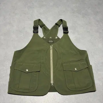 슈가케인 M 사이즈 낚시용 조끼 헌팅 베스트 그린 새상품급