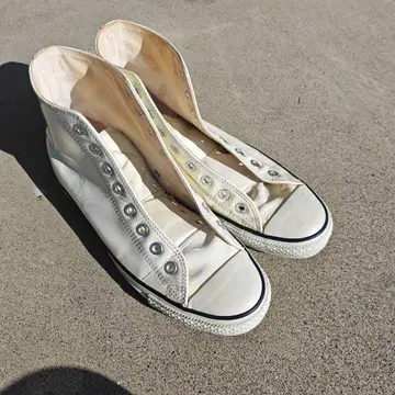 Converse White Enamel High-Cut Shoes