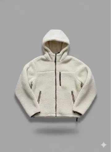 보아 자켓 후드 부착 화이트