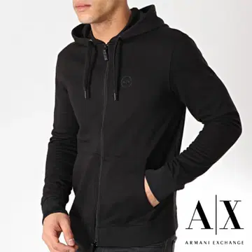 새상품급 A|X 아르마니 익스체인지 집업 후드티 블랙 로고