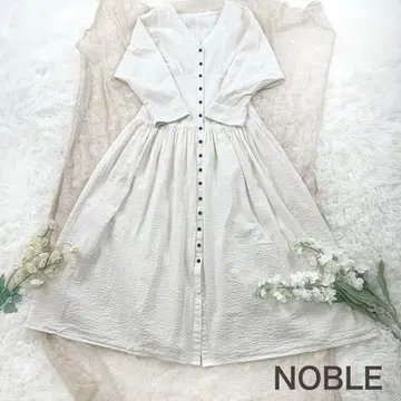 새상품급 NOBLE 축구 스트라이프 원피스 정가 2.6만 엔 코튼