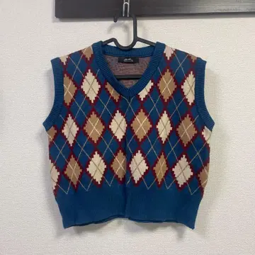 Mandalyn 아가일 V넥 니트 베스트