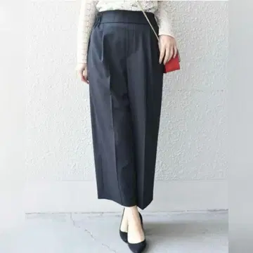 SHIPS 세미 와이드 팬츠 허리밴딩 이지 팬츠 손세탁 가능