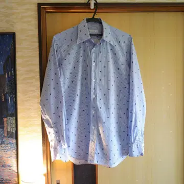 ETRO 스트라이프 & 물고기 패턴 긴팔 셔츠 39 ( S 사이즈 )