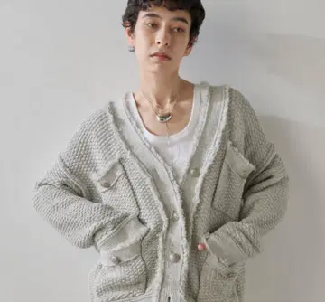 Whim Gazzette TWEEDY 니트 자켓 2