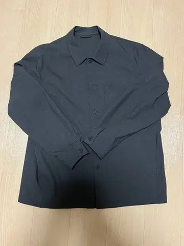 UNIQLO 칸도 셔츠 자켓/울 라이크 S 다크 그레이