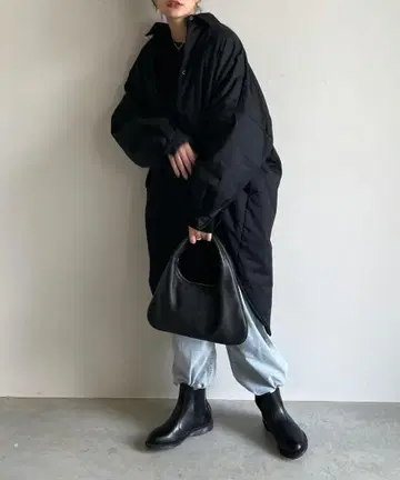 [ 새상품 ] FASHIRU 셔츠 볼륨 코트/블랙