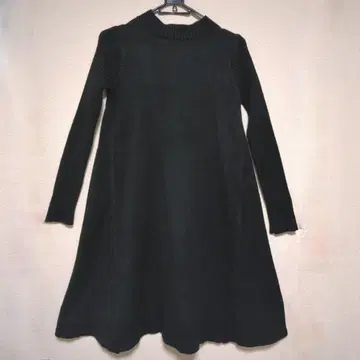 블랙 니트 A 라인 원피스 육후 니트 원피스 겨울