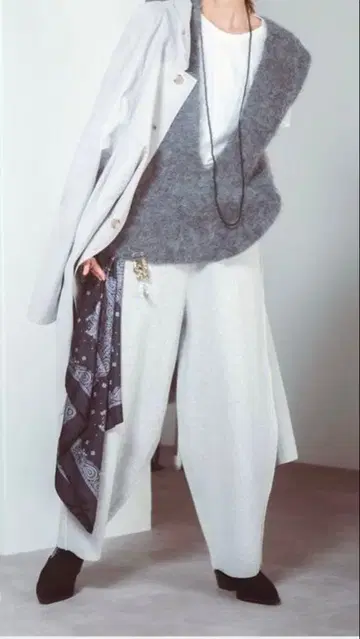 CITYSHOP 'O' 배럴 니트 팬츠 블랙