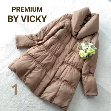 프리미엄 바이 비키 VICKY 다운 코트 볼륨 옷깃