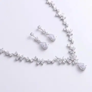 브라이덜 목걸이 귀찌 세트