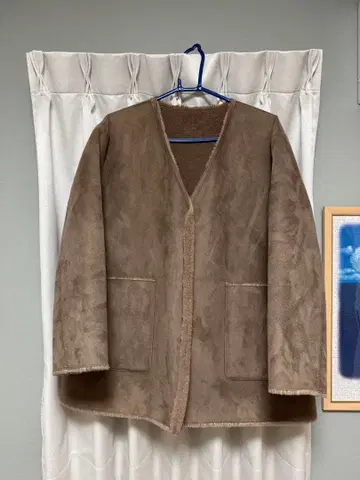 SHIPS 2WAY 보아 블루종 리버서블 코트