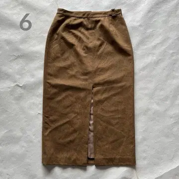 Calvin Klein 앞 슬릿 타이트 스커트 양모/캐시미어 허리 65