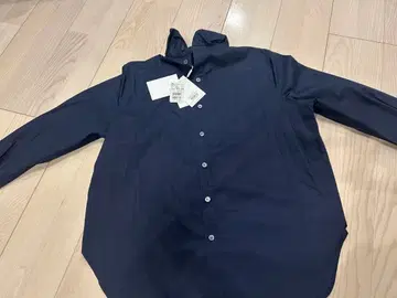 CLANE 클라네 벌룬 넥 셔츠 (네이비)