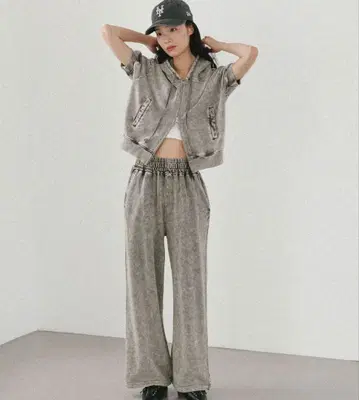 Heather 2WAY 와이드 스웨트 팬츠