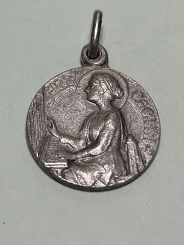 성 세실리아 앤티크 메달 Tricard풍 트리카르?