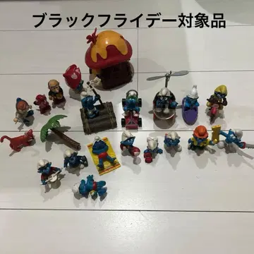 스머프 빈티지 피규어 세트 19개 & 스머프 하우스 레어 희귀