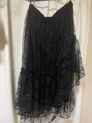 블랙 레이스 스커트 블랙 4L