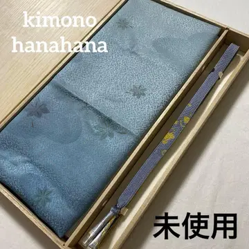 새상품 미사용 순수 실크 오비 장식 천 허리띠 2세트 블루 계열 예복용