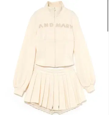 Andmary 레이스 로고 세트업 아이보리