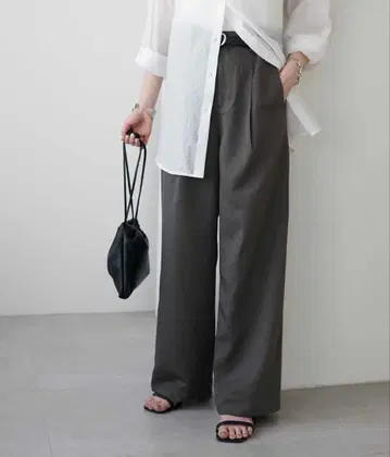 Discoat 턱 와이드 팬츠