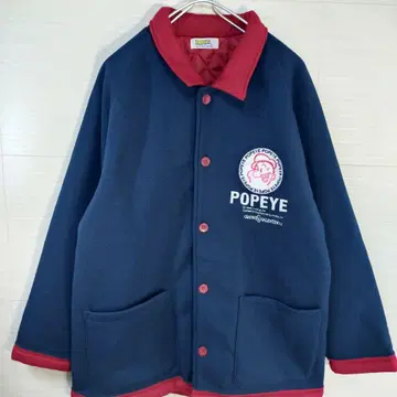 뽀빠이 x 발렌티노 콜라보 자켓 자수 로고 네이비