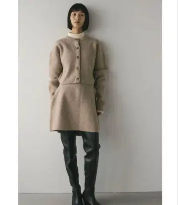 [ stylemixer ] 베이지 긴팔 셋업 원피스