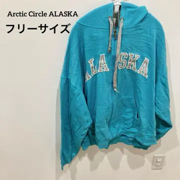Arctic Circle ALASKA [프리 사이즈] 후드티 터콰이즈
