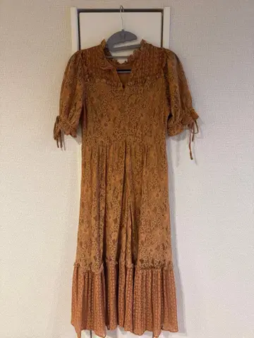 apulia 브라운 레이스 원피스 드레스 M 사이즈 상당