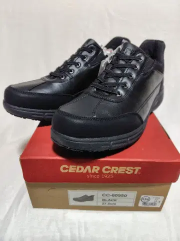 미사용 새상품 CEDAR CREST 블랙 27.5cm 핑거프리 슈즈