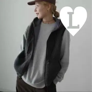 시마무라 hideka 보아 후디 베스트 다크 그레이 L