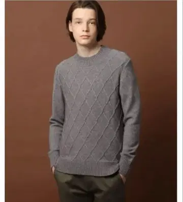 DRESSTERIOR 다이아 케이블 콤비 니트