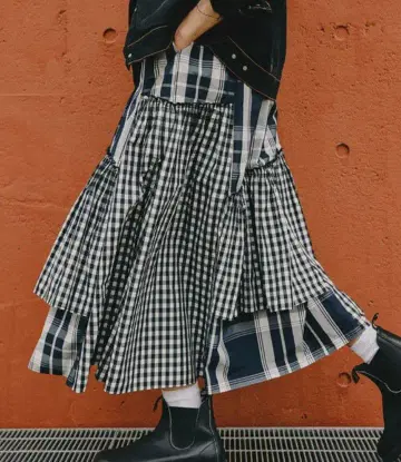 [ Freada ] 패치워크 롱 스커트