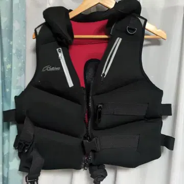 Cultiva 구명 조끼 블랙/빨간색 새상품급