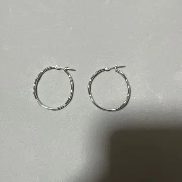 워프 귀걸이 K14 WG 각인 화이트 골드