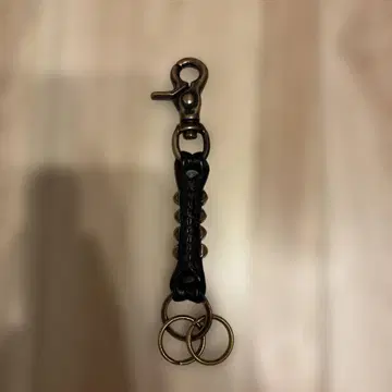 CALEE 가죽 블랙 키링