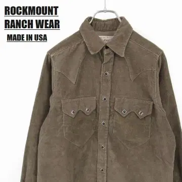 USA ROCKMOUNT 코듀로이 웨스턴 셔츠 14.5 x 32