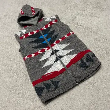 새상품급 카우친 베스트 오르테가 울 100% 플리스 라이너 S