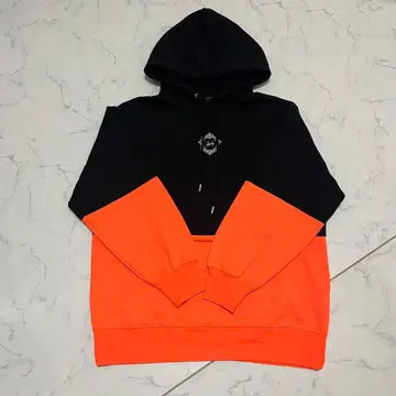 [ Rady ] 블랙 x 오렌지 후드티 형광 보아 안감  남녀 공용