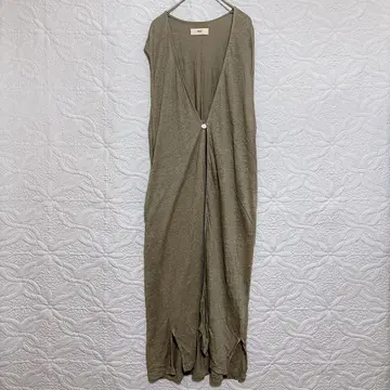 새상품급 롱 베스트 린넨 오시