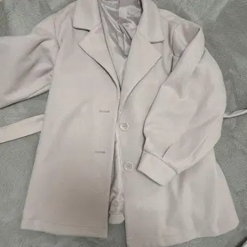 GRL 옅은 핑크 체스터 코트 허리 벨트 포함