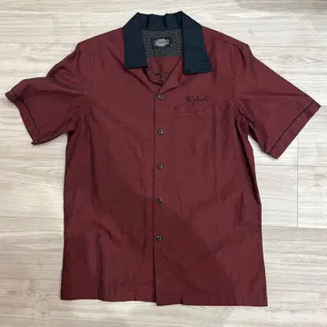 Vigilant 버건디 반팔 셔츠 M
