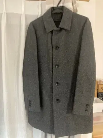 INHERIT 그레이 울 코트