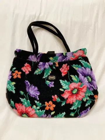 FEILER 꽃무늬 토트백 블랙 베이스