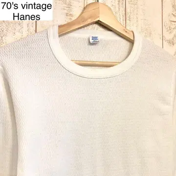 70년대 빈티지 헤인즈 써멀 셔츠 롱T 허니콤 구조