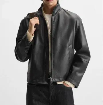 ZARA 자라 가죽 자켓 더블 지퍼 블랙