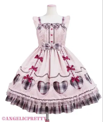 Heartful check jsk 핑크 Angelic Pretty
