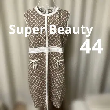 슈퍼 뷰티 Super Beauty 브라운 슬리브리스 원피스