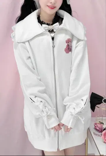 ROJITA 곰 프린트 맨투맨 ZIP 원피스