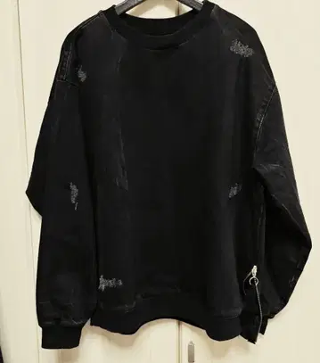 ZARA 데님 데미지 맨투맨 L